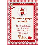 Invitación Caperucita Roja 8u. Pers